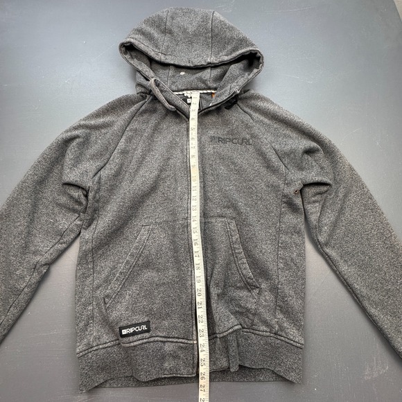 Rip Curl Hoodie Men's Medium Gray Anti Fleece Full Zip Water Resistant Surf - Picture 11 of 15